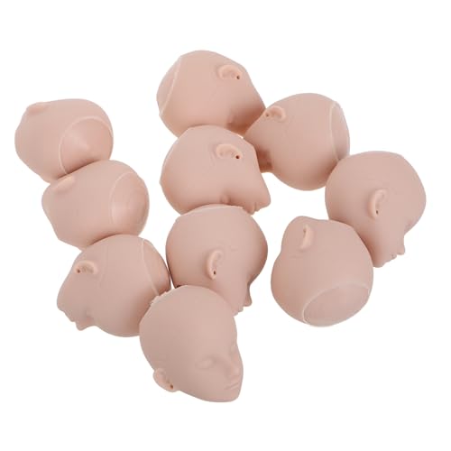 LIOOBO 10 Stück Teiliges Schminkpuppen Köpfe mit Realistischen Augenöffnungen aus Kunststoff für Anfänger und Profis zum Üben von Augen Make Up Austauschbar für DIY Puppen und von LIOOBO