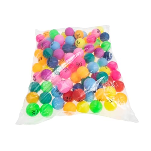 LIOOBO 100 Stück Bunte Nummerierte Lotteriekugeln aus Kunststoff Glatte Oberfläche Vielseitig als Raffle Balls Party Spiel Requisiten Kompakte Langlebig und Sicher für Gewinnspiele und von LIOOBO