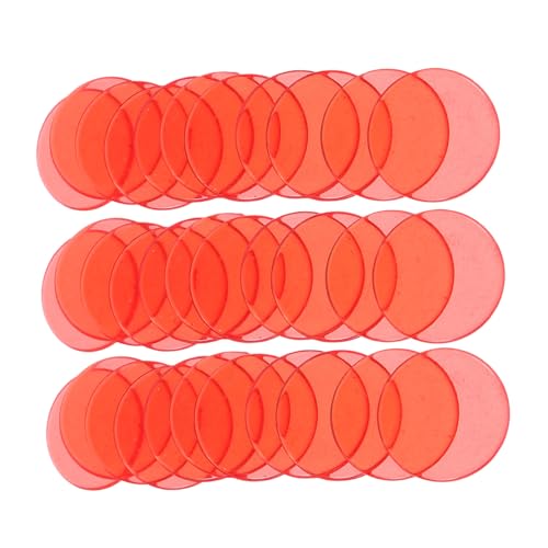 LIOOBO 100 Stück Halbtransparente Bingo Zählchips Kunststoffspielmarken Farbenfroh Vielseitig für Mathe Frühförderung und Belohnung Geeignet von LIOOBO