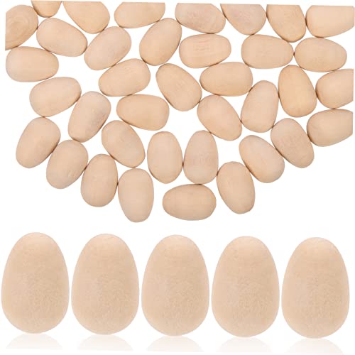 LIOOBO 100 Stück Holz Ostereier DIY Simulation Eier für Ostern Deko für Bastelprojekte und Wiederverwendbare Stabile Holz Eier für Altersgruppen LIOOBO 100 Stück Holz Ostereier DIY Simulation Eier für Ostern Deko für Bastelprojekte und Wiederverwendbare Stabile Holz Eier für Altersgruppen von LIOOBO