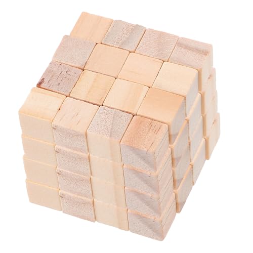 LIOOBO 100 Stück Holzquader DIY Mini Bausteine für Pädagogisches Hand Augen Koordination und Kreativen Fähigkeiten für Bastelprojekte und Interaktive Spiele von LIOOBO