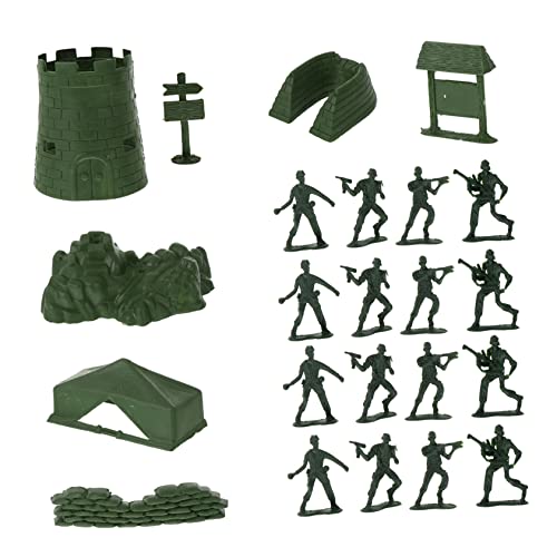 LIOOBO 100 Stück Teiliges Soldaten Spielfiguren Set aus Robustem Kunststoff Militärgrüne Miniatur Soldat Actionfiguren für Fördert Zusammenarbeit Kreativität und Strategisches von LIOOBO