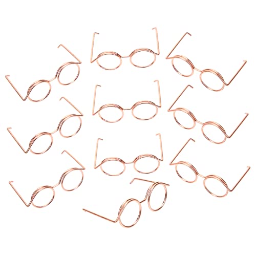 LIOOBO 10Stücke Mini Puppen Sonnenbrillen Teiliges Elegante Puppenbrillen für Puppenbekleidungszubehör als für Kleine Mädchen Miniatur Accessoires Roségold LIOOBO 10Stücke Mini Puppen Sonnenbrillen Teiliges Elegante Puppenbrillen für Puppenbekleidungszubehör als für Kleine Mädchen Miniatur Accessoires Roségold von LIOOBO