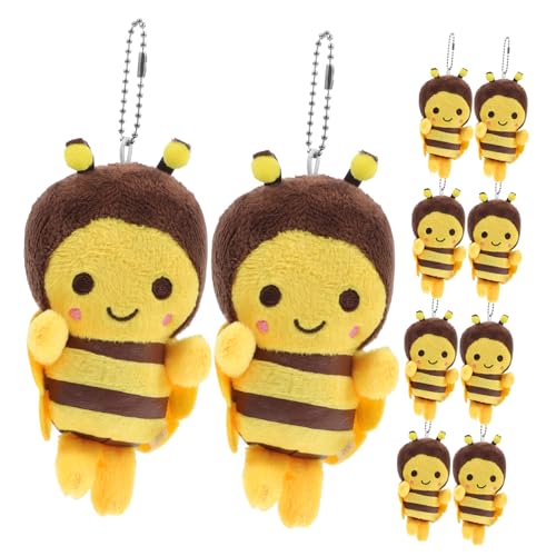 LIOOBO 10Stücke Plüsch Biene Schlüsselanhänger Süßes Kawaii für Schultaschen und Dekoration für Täglichen Gebrauch LIOOBO 10Stücke Plüsch Biene Schlüsselanhänger Süßes Kawaii für Schultaschen und Dekoration für Täglichen Gebrauch von LIOOBO