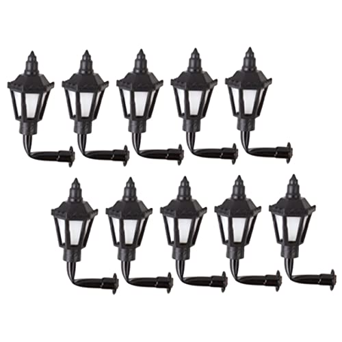 LIOOBO 10Stücke Teiliges Wandlampen Modell für Sandtischdekoration Realistische Miniaturlampe für Puppenhaus Warmweißes Licht für Mini Häuser und Landschaftsmodelle LIOOBO 10Stücke Teiliges Wandlampen Modell für Sandtischdekoration Realistische Miniaturlampe für Puppenhaus Warmweißes Licht für Mini Häuser und Landschaftsmodelle von LIOOBO