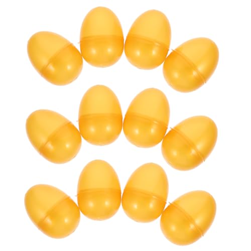 LIOOBO 12 Stück Goldene Kunststoff Lotteriekapseln Befüllbare Eier für Partys und Deko für Kleine Gadgets und Kreative Verpackungen LIOOBO 12 Stück Goldene Kunststoff Lotteriekapseln Befüllbare Eier für Partys und Deko für Kleine Gadgets und Kreative Verpackungen von LIOOBO