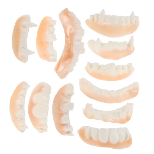 LIOOBO 12 Stück Halloween Vampirzähne - Falsche - Knorrige Zähne Für Kostümpartys Lustige Gebiss Accessoires Für Gruselige Looks Und Schaurige Halloween Gefälligkeiten LIOOBO 12 Stück Halloween Vampirzähne - Falsche - Knorrige Zähne Für Kostümpartys Lustige Gebiss Accessoires Für Gruselige Looks Und Schaurige Halloween Gefälligkeiten von LIOOBO