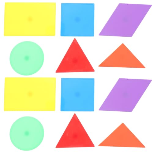 LIOOBO 12 Stück Teiliges Magnetisches Lernspielzeug für Fördert Formenverständnis Feinmotorik und Geometrische Exploration mit Bunten Platten und Verschiedenen Formen von LIOOBO
