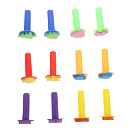 LIOOBO 12Stücke Bunte Stempel für Kreative DIY Zeichnungshilfen für Kunst Scrapbooking und Klassenzimmerpreise Zufällige Farben Geschenkideen von LIOOBO