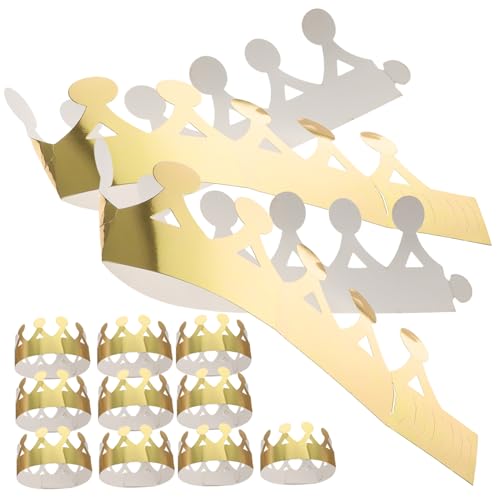 LIOOBO 12er Set Papierkrone in Gold – Glänzende Königskronen Aus Papier Für Kindergeburtstagsfeiern - Festlichkeiten Und Kreative Partys – Perfekte Partyhüte Für Kleinen Prinzen Und LIOOBO 12er Set Papierkrone in Gold – Glänzende Königskronen Aus Papier Für Kindergeburtstagsfeiern - Festlichkeiten Und Kreative Partys – Perfekte Partyhüte Für Kleinen Prinzen Und von LIOOBO