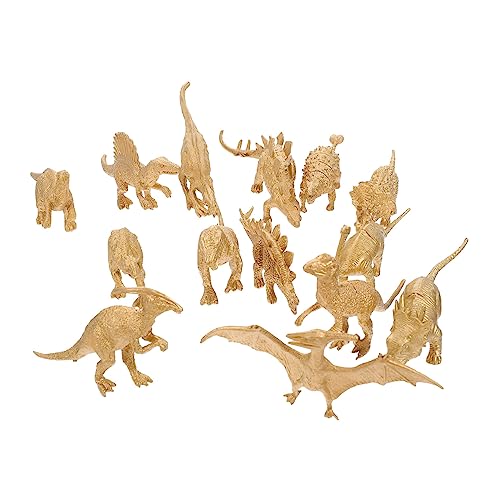 LIOOBO 14Stücke Teiliges Dinosaurier Modellset Goldene Dekofiguren für Desktop Dekoration und Kreative Foto Requisiten LIOOBO 14Stücke Teiliges Dinosaurier Modellset Goldene Dekofiguren für Desktop Dekoration und Kreative Foto Requisiten von LIOOBO