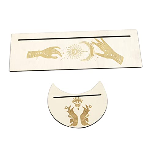 LIOOBO 1Satz Holz Tarot Kartenständer Mondform Design für Altar Dekoration und Religiöse Rituale Kreatives Display für Zuhause Bar Restaurant Tragbar LIOOBO 1Satz Holz Tarot Kartenständer Mondform Design für Altar Dekoration und Religiöse Rituale Kreatives Display für Zuhause Bar Restaurant Tragbar von LIOOBO