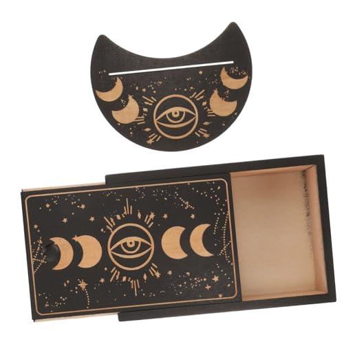 LIOOBO 1Satz Holz Tarotkartenbox mit Ständer für Tarot Divination Aufbewahrung und Präsentation für Kartenliebhaber und Sammler LIOOBO 1Satz Holz Tarotkartenbox mit Ständer für Tarot Divination Aufbewahrung und Präsentation für Kartenliebhaber und Sammler von LIOOBO