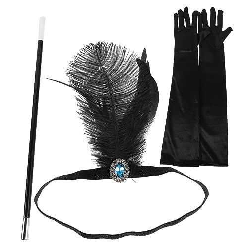 LIOOBO 1Satz Jahre Damen Flapper Stirnband Kostümzubehör mit Handschuhen für Halloween und Themenpartys Vintage Accessoires für Unvergessliche Anlässe LIOOBO 1Satz Jahre Damen Flapper Stirnband Kostümzubehör mit Handschuhen für Halloween und Themenpartys Vintage Accessoires für Unvergessliche Anlässe von LIOOBO