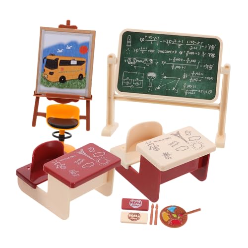 LIOOBO 1Satz Klassenzimmer mit Schreibtisch und Stühlen Realistische Puppenhaus Dekoration für Kreative Szenen für Mini Häuser und Fotoprops LIOOBO 1Satz Klassenzimmer mit Schreibtisch und Stühlen Realistische Puppenhaus Dekoration für Kreative Szenen für Mini Häuser und Fotoprops von LIOOBO
