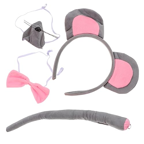 LIOOBO 1Satz Kostüm für Teiliges Cosplay Zubehör mit Nasenschwanz Handschuhen Fliege für Fasching Karneval Partys LIOOBO 1Satz Kostüm für Teiliges Cosplay Zubehör mit Nasenschwanz Handschuhen Fliege für Fasching Karneval Partys von LIOOBO