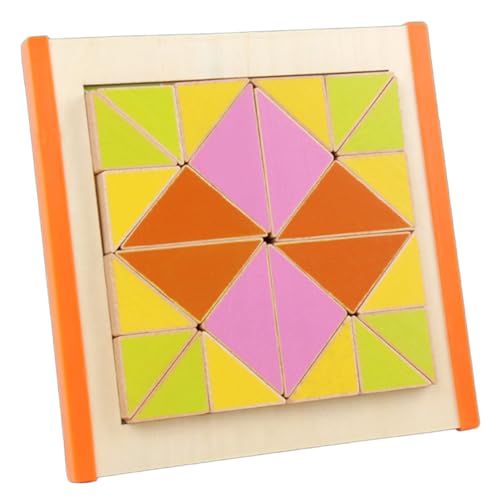 LIOOBO 1Satz Triangular Shape Puzzle Pädagogisches Holzspielzeug für Ab Jahr Sicher für Vorschule Montessori Lernspielzeug Fördert Feinmotorik von LIOOBO