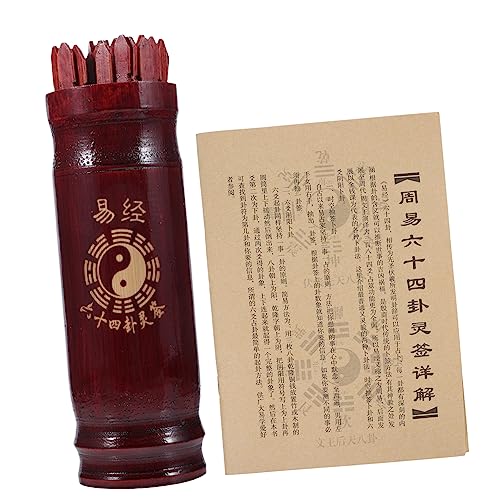 LIOOBO 1Satz Vintage Wahrsage Glücksstäbchen und Aufbewahrungseimer Chinesische Wahrsagerei Requisite für Zuhause Schule und Tempel für Jung von LIOOBO