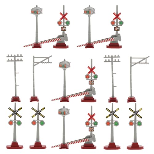 LIOOBO 2 Sets Bahnübergangsspielzeug Realistisches Eisenbahn Mini Signallicht Und Verkehrszeichen Sandtisch Modellzubehör Ampellichtmodell LIOOBO 2 Sets Bahnübergangsspielzeug Realistisches Eisenbahn Mini Signallicht Und Verkehrszeichen Sandtisch Modellzubehör Ampellichtmodell von LIOOBO