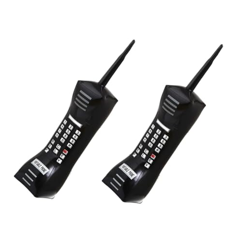 LIOOBO 2 Stück Aufblasbares Simulation Handy Requisiten Schwarz Kreatives PVC Party deko für Foto Bühnenprop für Rollenspiele und Feiern von LIOOBO