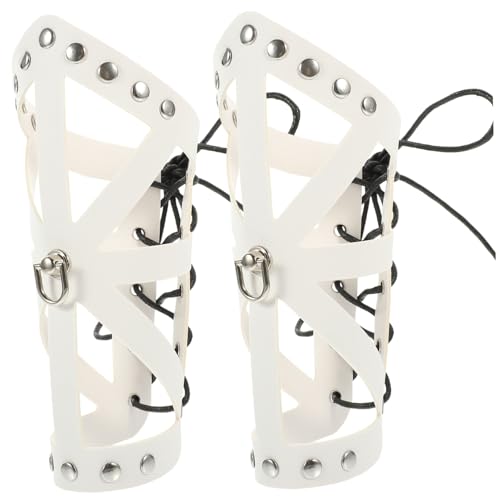 LIOOBO 2 Stück Gothic Punk Armband Kunstleder Armschützer Cosplay Zubehör für Kostümparty und Bühnenauftritt Unisex Leicht Bequem für Rollenspiele und Festivalveranstaltungen von LIOOBO