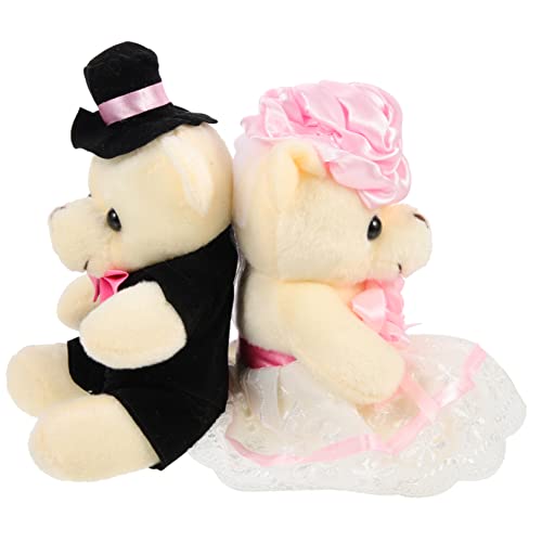 LIOOBO 2 Stück Hochzeit Bären Pärchen Plüschfigur Niedliche Stofftiere für Hochzeitsfeiern Kindergeburtstage und Deko für Neujahrsfeiern LIOOBO 2 Stück Hochzeit Bären Pärchen Plüschfigur Niedliche Stofftiere für Hochzeitsfeiern Kindergeburtstage und Deko für Neujahrsfeiern von LIOOBO
