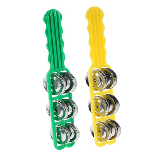 LIOOBO 2 Stück Kunststoff Rasseln Jingle Bells Instrumente für Tambourine Musikalischen Früherziehung und Interaktiven LIOOBO 2 Stück Kunststoff Rasseln Jingle Bells Instrumente für Tambourine Musikalischen Früherziehung und Interaktiven von LIOOBO