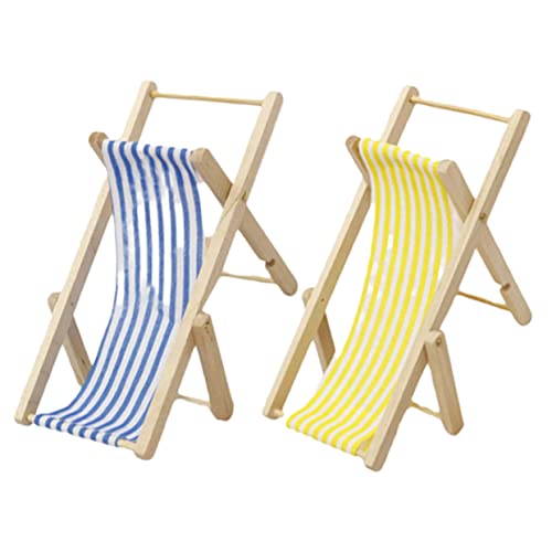 LIOOBO 2 Stück Mini Strandstuhl Dekorativer Klappstuhl für Puppenhaus Faltbar Gelb und Blau für Miniaturgärten und Kreative Szenen LIOOBO 2 Stück Mini Strandstuhl Dekorativer Klappstuhl für Puppenhaus Faltbar Gelb und Blau für Miniaturgärten und Kreative Szenen von LIOOBO