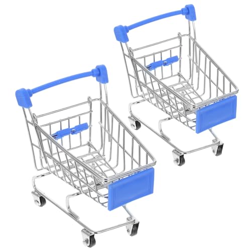 LIOOBO 2 Stück Miniatur Supermarkt Einkaufswagen für Handwerk für Rollenspiele Büro und Wohnraumdekoration Kompakt und Leicht LIOOBO 2 Stück Miniatur Supermarkt Einkaufswagen für Handwerk für Rollenspiele Büro und Wohnraumdekoration Kompakt und Leicht von LIOOBO