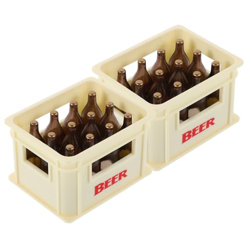 LIOOBO 2 Stück Miniatur Weinflaschen und Getränkekisten für Puppenhaus für Kreative Dekoration und Sammler Handgefertigte Modelle für Miniaturenthusiasten LIOOBO 2 Stück Miniatur Weinflaschen und Getränkekisten für Puppenhaus für Kreative Dekoration und Sammler Handgefertigte Modelle für Miniaturenthusiasten von LIOOBO