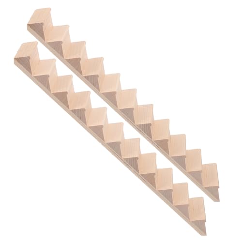 LIOOBO 2 Stück Puppenhaustreppen DIY Treppe Mini Leiter Dekor Miniatur Mini Treppenbausatz Winzige Puppenhaustreppe Puppenhaustreppenmodell Puppenhaus Gerade Treppe von LIOOBO