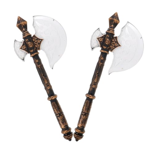LIOOBO 2 Stück Realistische Halloween Bühnenrequisiten Mountain Axe aus Robustem Detailgetreu für Halloween Party Cosplay und Thematische Bühnenauftritte Farblich Zufällige Farbe von LIOOBO