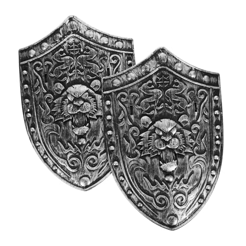 LIOOBO 2 Stück Ritter Schild für Jungen Mittelalter Kostüm Zubehör für Halloween Cosplay und Partys Realistische Form für Rollenspiele und Kreative LIOOBO 2 Stück Ritter Schild für Jungen Mittelalter Kostüm Zubehör für Halloween Cosplay und Partys Realistische Form für Rollenspiele und Kreative von LIOOBO