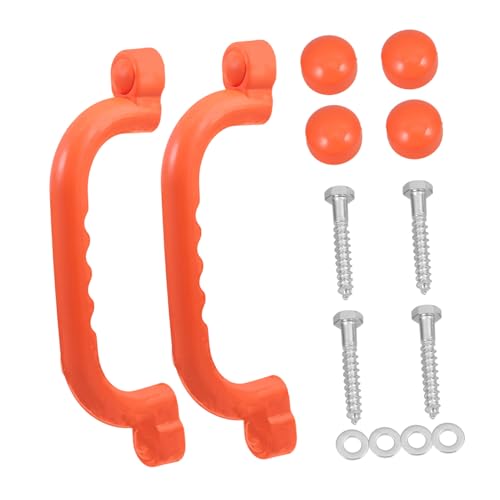 LIOOBO 2 Stück Sicherheitsgriffe rutschfest Kunststoffgriffe für Klettergerüst und Schaukel Robuste Outdoor Spielplatzgriffe für Praktische Ersatzteile für Innen und Außenspielgeräte von LIOOBO