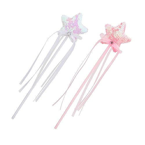 LIOOBO 2 Stück Teiliges Feen Zauberstab für Glitzernde Dekoration für Partys und Bühnenaufführungen Geeignet für Mädchen und Weiß LIOOBO 2 Stück Teiliges Feen Zauberstab für Glitzernde Dekoration für Partys und Bühnenaufführungen Geeignet für Mädchen und Weiß von LIOOBO