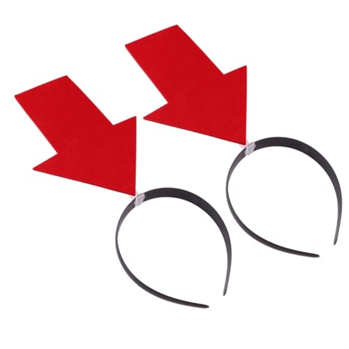 LIOOBO 2 Stück Teiliges Stirnband Rot Kreativer Haarschmuck für Fasching und Fotoshootings Auffälliges Accessoire für Damen und Mädchen Leicht zu Tragen Originelle Kopfbedeckung für von LIOOBO