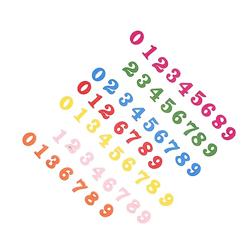 LIOOBO 200 Stück Bunte Holz Zahlen Lernspielzeug Montessori Pädagogisch Frühförderung Holzspielzeug für Kleinkinder DIY Kreatives Zahlenlernen von LIOOBO