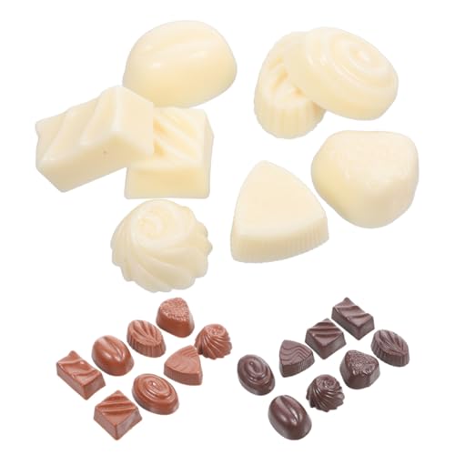 LIOOBO 24 Stück Kunstvolle Fake Desserts für Schaufensterdekoration DIY Projekte und Tischpräsentation PVC Simulationsschokolade von LIOOBO