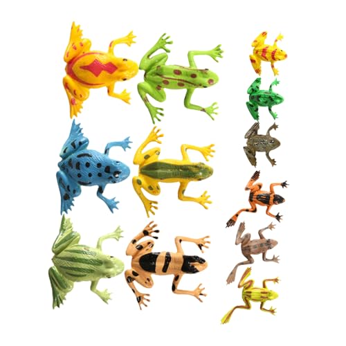 LIOOBO 24 Stück Teiliges Mini froschspielzeug aus Robustem PVC Realistische Farben Pädagogisches Tiermodell für Geeignet als Partydeko und Indoor Dekoration von LIOOBO