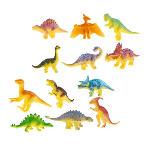 LIOOBO 24Stücke Dinosaurier Robuste Plastik Dinosaurier Figuren für Gemischte Designs für Sammlungen und Kreative Spiele Perfektes für Geburtstagsfeiern von LIOOBO