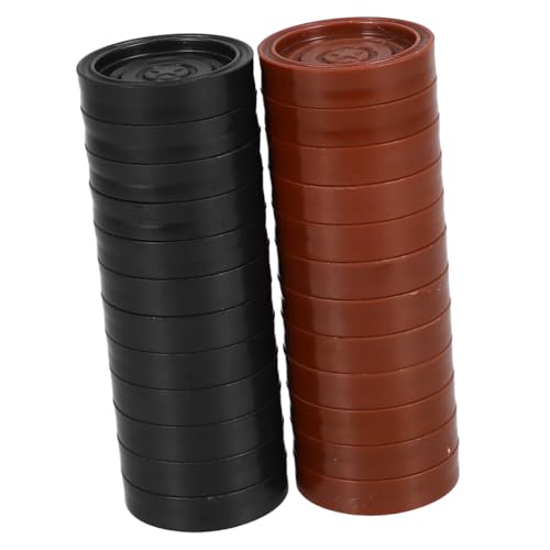 LIOOBO 24pcs Plastikschachstücke Checkers Brettspiele Backgammon Accessoires Für Familienversammlungen Aktivitäten Reiseunterhaltung LIOOBO 24pcs Plastikschachstücke Checkers Brettspiele Backgammon Accessoires Für Familienversammlungen Aktivitäten Reiseunterhaltung von LIOOBO