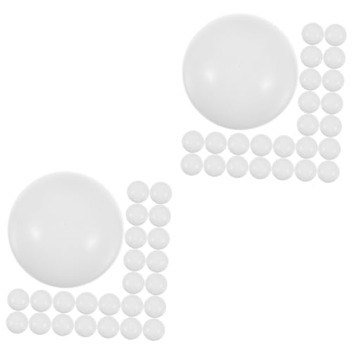 LIOOBO 25 Stück Nachfüllbare Lotteriekugeln 4 cm - Plastikkugeln Zum Öffnen Für Bingo Und Tombola - Perfekte Spielbälle Für Partyspiele Und Familienspiele in Weiß von LIOOBO