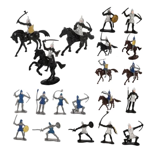 LIOOBO 28 Stück Miniaturisierte Mittelalterliche Soldaten Figuren Set Teiliges Modell von Rittern und Reitern für Rollenspiele Dekoration und Detailreiche und Realistische Miniaturen für LIOOBO 28 Stück Miniaturisierte Mittelalterliche Soldaten Figuren Set Teiliges Modell von Rittern und Reitern für Rollenspiele Dekoration und Detailreiche und Realistische Miniaturen für von LIOOBO