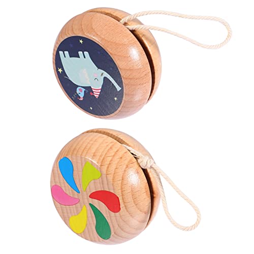 LIOOBO 2Stücke Holz Reaktionsfähiger Ball Spielzeug für Kinder Pädagogisches Ballwurfspielzeug für Anfänger und Partys Farbige Montessori Spielzeuge für Kleinkinder LIOOBO 2Stücke Holz Reaktionsfähiger Ball Spielzeug für Kinder Pädagogisches Ballwurfspielzeug für Anfänger und Partys Farbige Montessori Spielzeuge für Kleinkinder von LIOOBO