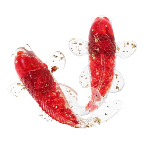 LIOOBO 2Stücke Koi Fisch Kristall Dekoration Handgefertigte Goldfisch Figuren für Gartendekoration Stilvolle Tisch Ornamente Symbol für Glück und Wohlstand LIOOBO 2Stücke Koi Fisch Kristall Dekoration Handgefertigte Goldfisch Figuren für Gartendekoration Stilvolle Tisch Ornamente Symbol für Glück und Wohlstand von LIOOBO