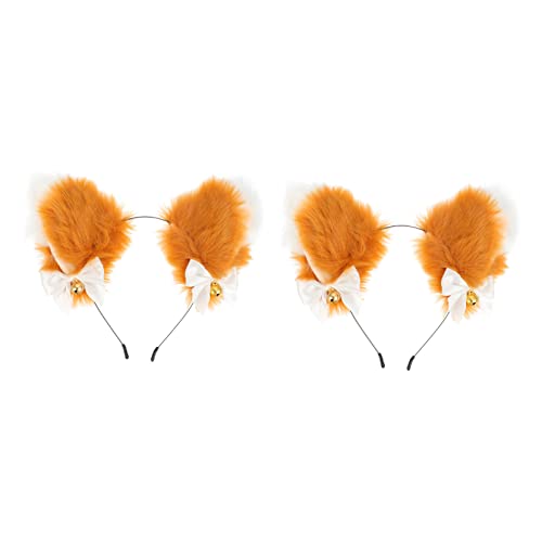 LIOOBO 2er Set Fuchsohren Haarreif Mit Glöckchen – Tierohren Für Damen Und - Ideal Für Halloween - Cosplay Und Kostümpartys Perfekt Für Fuchs Kostüme LIOOBO 2er Set Fuchsohren Haarreif Mit Glöckchen – Tierohren Für Damen Und - Ideal Für Halloween - Cosplay Und Kostümpartys Perfekt Für Fuchs Kostüme von LIOOBO