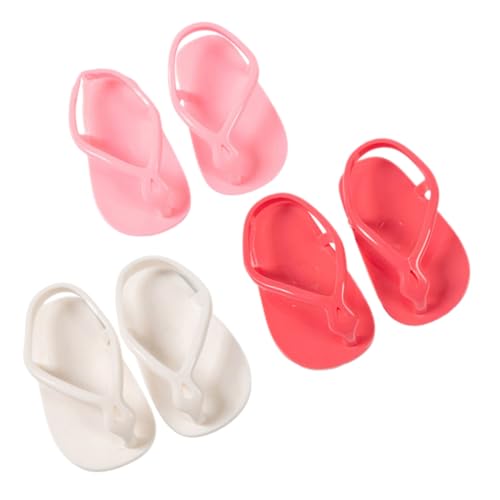 LIOOBO 3 Paare Sandalen für Puppen und Weiß Dekorative Kunststoffsandalen für Verschiedene Puppen Spielzeugschuhe für Kreative LIOOBO 3 Paare Sandalen für Puppen und Weiß Dekorative Kunststoffsandalen für Verschiedene Puppen Spielzeugschuhe für Kreative von LIOOBO