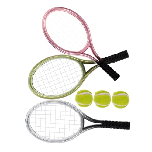 LIOOBO 3 Sätze Mini Tennis Racket Teiliges mit Miniatur Tennisschlägern und Bällen für Puppenhaus Dekoration und Mikro Landschaften für Kreative Wohnaccessoires LIOOBO 3 Sätze Mini Tennis Racket Teiliges mit Miniatur Tennisschlägern und Bällen für Puppenhaus Dekoration und Mikro Landschaften für Kreative Wohnaccessoires von LIOOBO