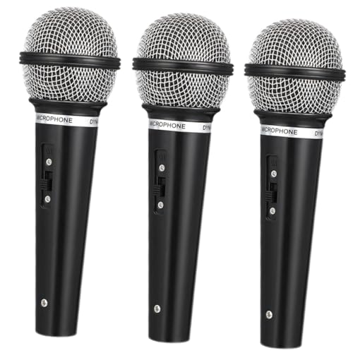 LIOOBO 3 Stück Fake Mikrofon Realistisches Mikrofon Modell für Bühnenauftritte Rollenspiele und Partys für Jungen und Mädchen LIOOBO 3 Stück Fake Mikrofon Realistisches Mikrofon Modell für Bühnenauftritte Rollenspiele und Partys für Jungen und Mädchen von LIOOBO