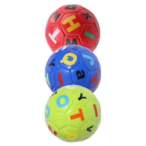 LIOOBO 3 Stück Junge Mädchen Fußball Robuster Aufblasbarer Kinderfußball aus PVC und für Drinnen und Draußen Fördert Harmonisches Spiel und Freude im Freien Zufällige Zufällige Farbe von LIOOBO